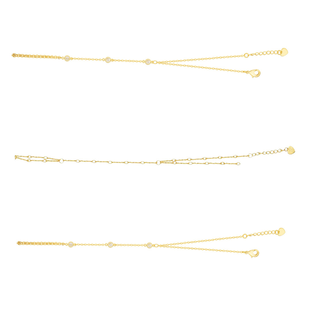 TikTok Shop Viral Hand Chain Bundle : 3 Piece Hand Chain Bundle