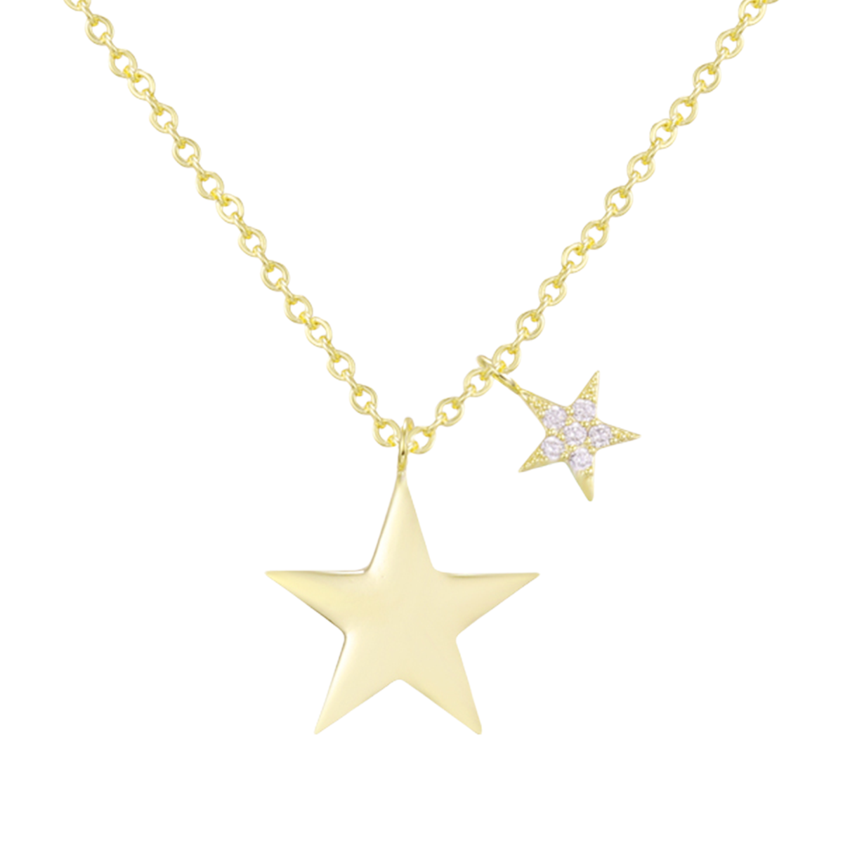 Twin Star Necklace